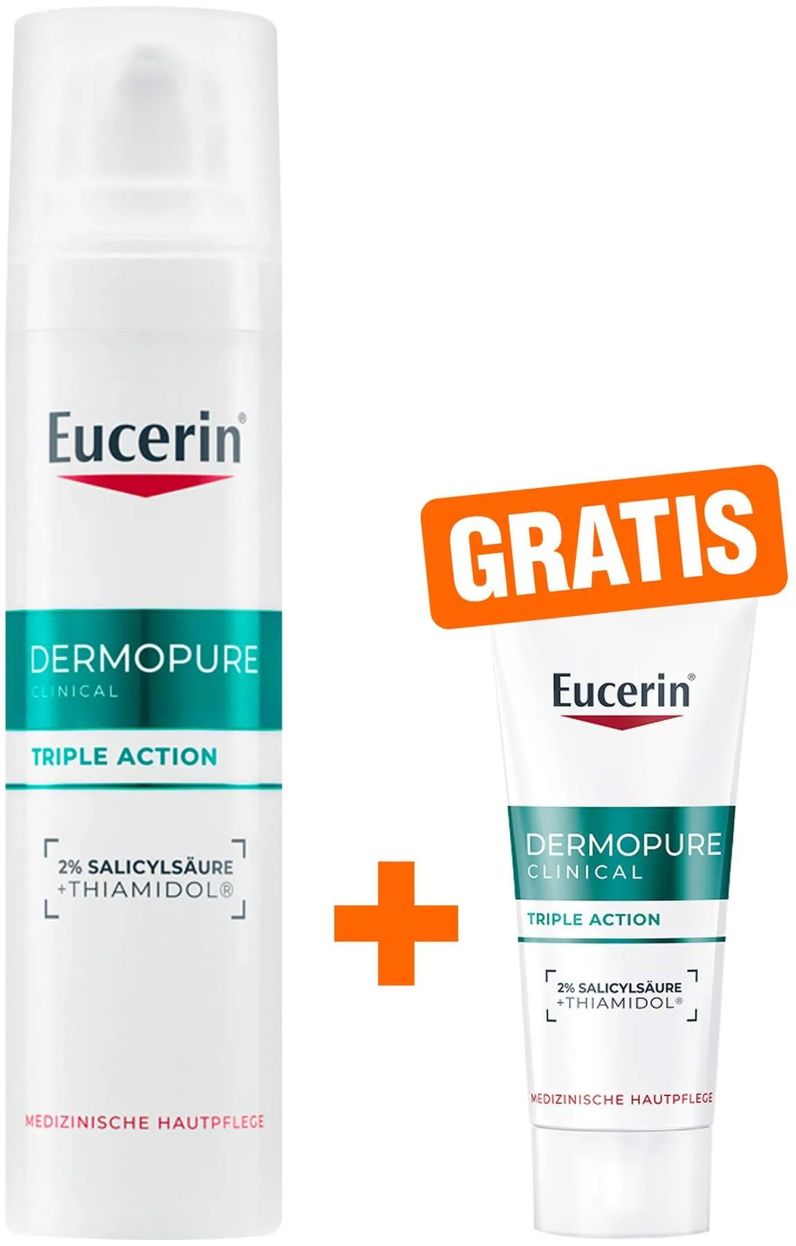 Eucerin DermoPure clinical Triple Action 40 ml + gratis Eucerin Dermopure Clinical Triple Action 7 ml - Bei unreiner Haut