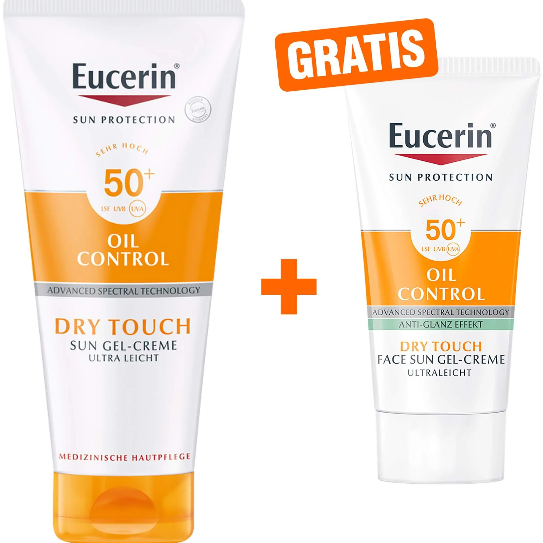 Eucerin Sun Oil Control Body LSF50 200 ml Gel-Creme + gratis Eucerin Sun Gel-Creme 20 ml - Sonnenschutz für den Körper