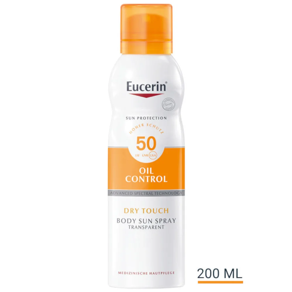 Eucerin SUN OIL CONTROL DRY TOUCH BODY SUN SPRAY TRANSPARENT LSF 50+  200 ml Spray