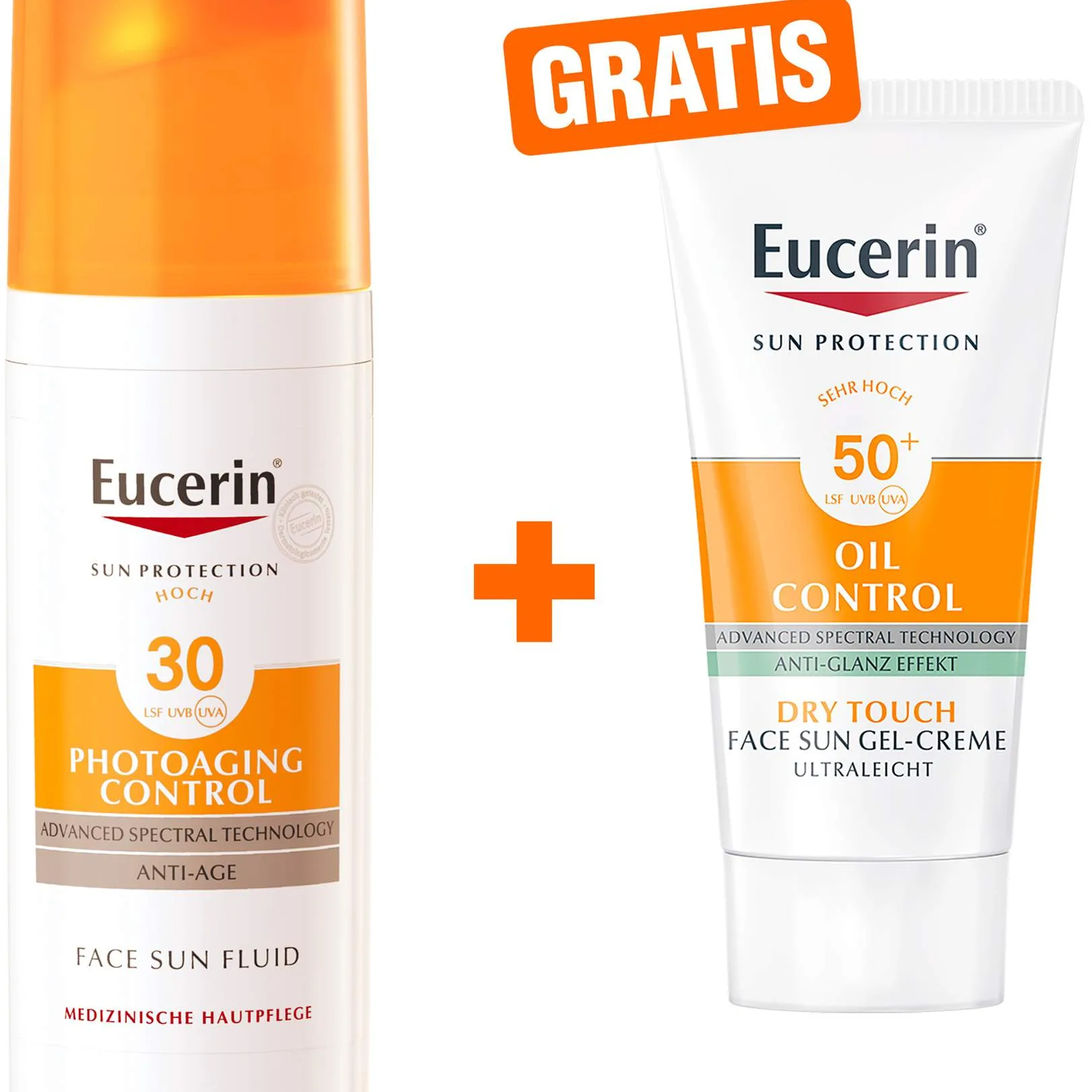 Eucerin Sun Photoaging Control Face Fluid LSF 30 + gratis Sun Gel-Creme Oil Control 20 ml - Sonnenschutz