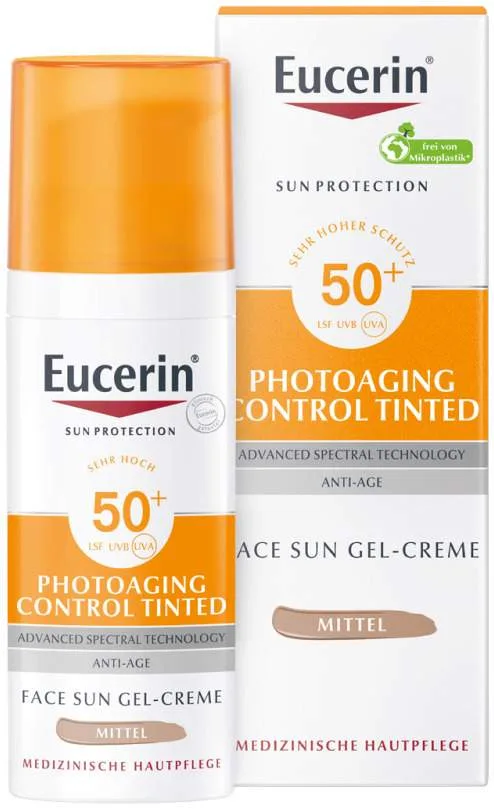 Eucerin Sun Photoaging Control Tinted Face Gel-Creme LSF 50+ Mittel 50 ml - Sonnenschutz