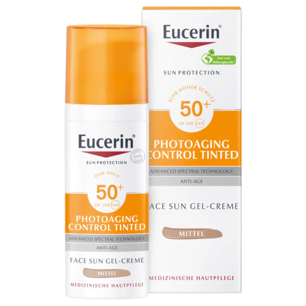 Eucerin SUN PHOTOAGING CONTROL TINTED FACE SUN GEL-CREME MITTEL LSF 50+ 50 ml Creme