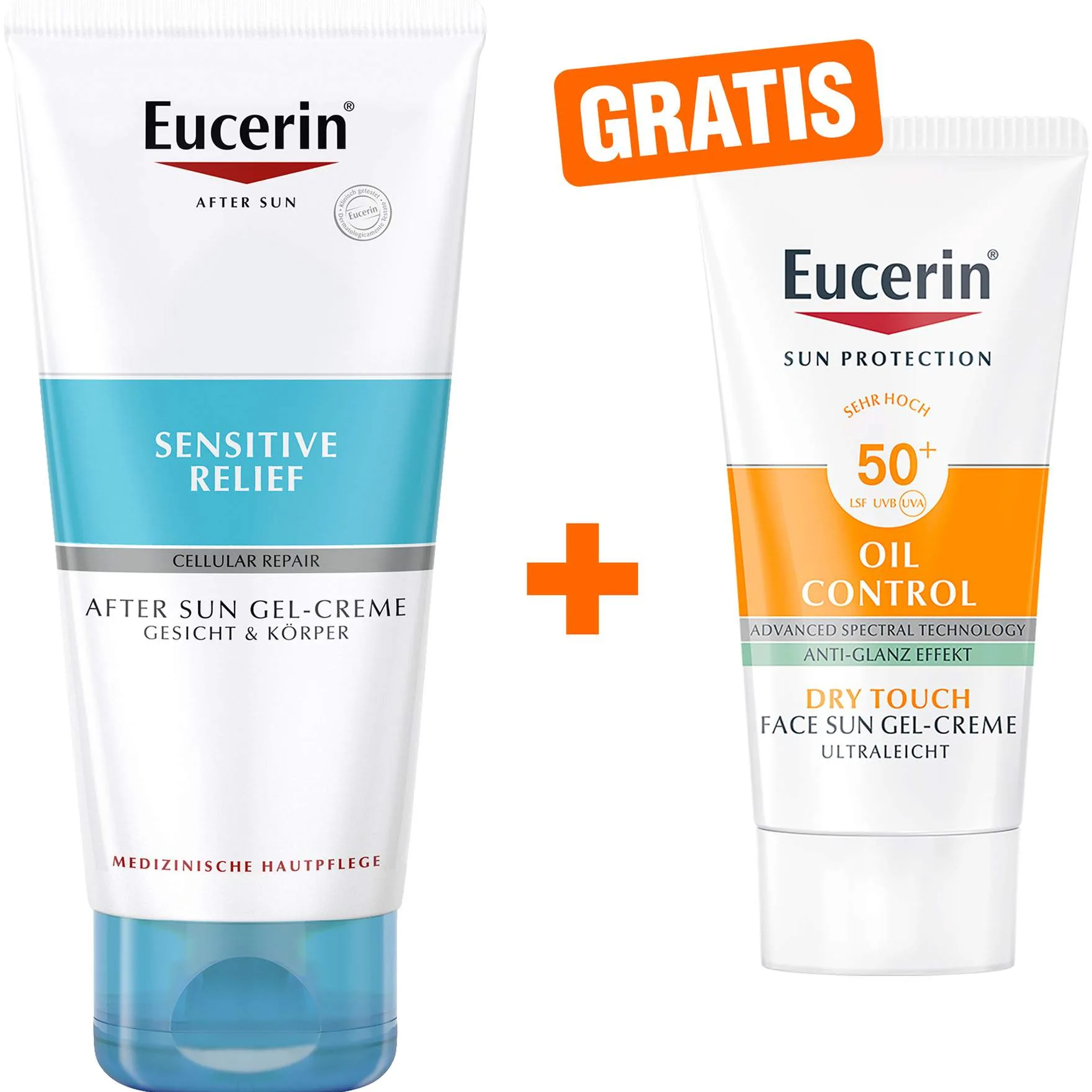 Eucerin Sun Sensitive Relief After Sun 200 ml Gel-Creme + gratis Sun Gel-Creme Oil Control 20 ml - After Sun Pflege