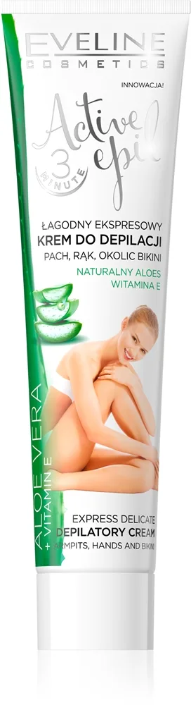Eveline Cosmetics Active Epil karvanpoistovoide käsivarsille, kainaloille ja bikinirajalle sisältää aloe veraa 125 ml