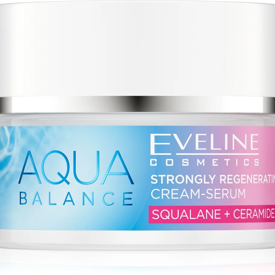 Eveline Cosmetics Aqua Balance Squalane + Ceramides tehokas uudistava voide kosteuttava vaikutus 50 ml