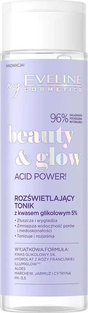 Eveline Cosmetics Beauty & Glow Acid Power! Lysnende og fugtgivende lotion 200 ml