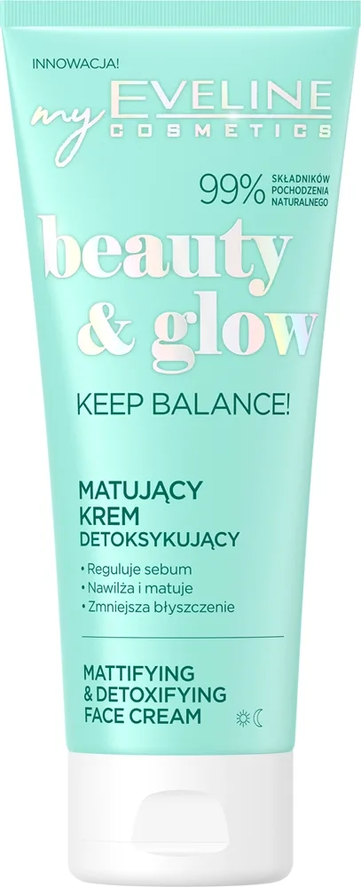 Eveline Cosmetics Beauty & Glow Keep Balance! mattapinnan antava voide detox-vaikutus 75 ml