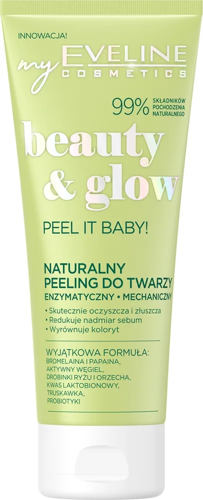 Eveline Cosmetics Beauty & Glow Peel It Baby! Enzymatisk peeling 2-i-1 75 ml