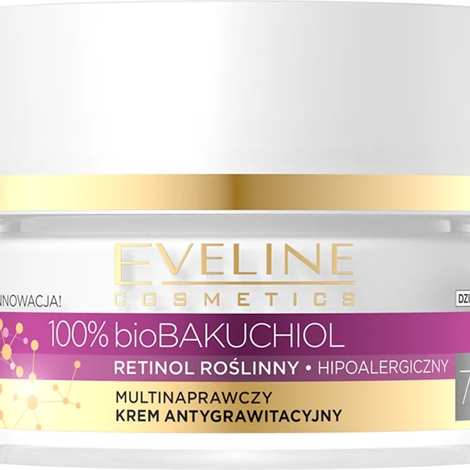 Eveline Cosmetics Bio Bakuchiol monikorjaava ikääntymisen merkkejä ehkäisevä voide 70+ 50 ml
