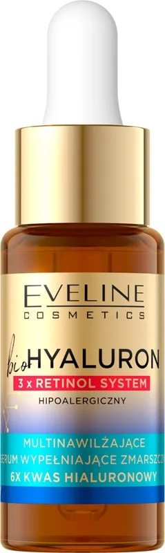Eveline Cosmetics Bio Hyaluron 3x Retinol System Fylde serum mod rynker 18 ml