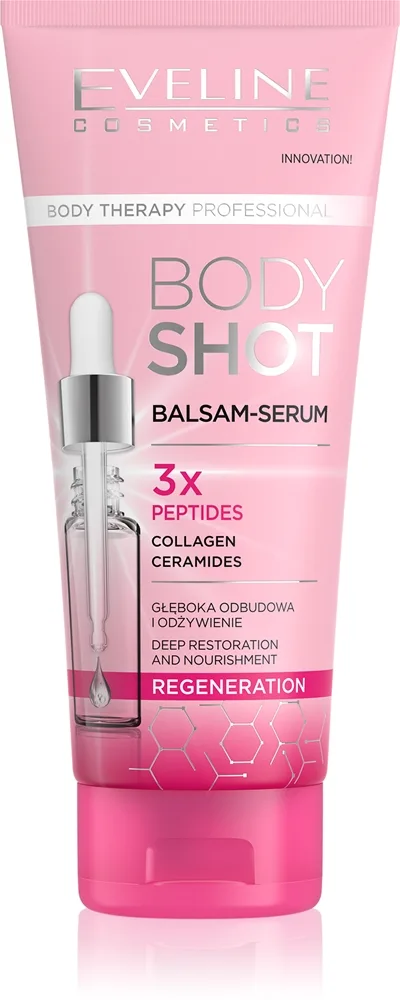 Eveline Cosmetics Body Shot 3x Peptides Regenererende balsam Til meget tør hud 200 ml