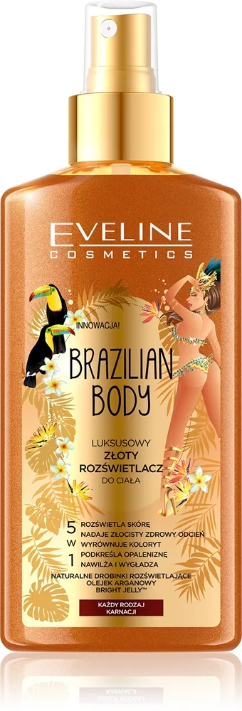Eveline Cosmetics Brazilian Body kosteuttava vartalosuihke kimalteleva 150 ml