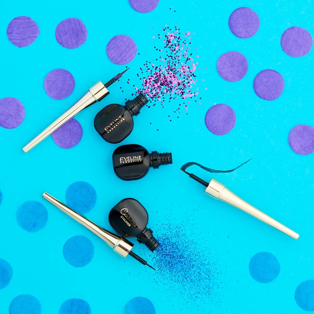 Eveline Cosmetics Celebrities Flytande eyeliner Skugga Black 3 ml