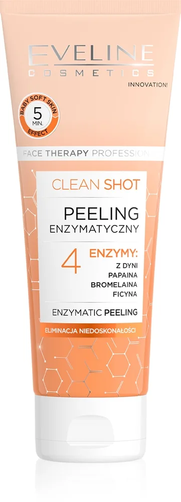 Eveline Cosmetics Clean Shot 4 Enzymes Enzymatisk peeling til at behandle hud imperfektioner 75 ml