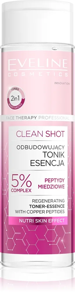 Eveline Cosmetics Clean Shot 5% Copper Peptide Complex Revitaliserende toner 200 ml