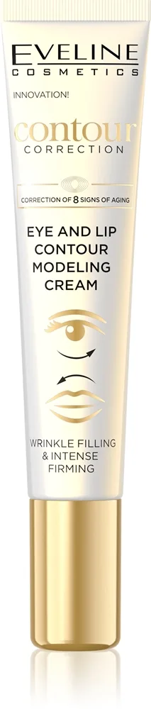 Eveline Cosmetics Contour Correction kohottava ja kiinteyttävä voide silmiin ja huuliin 20 ml