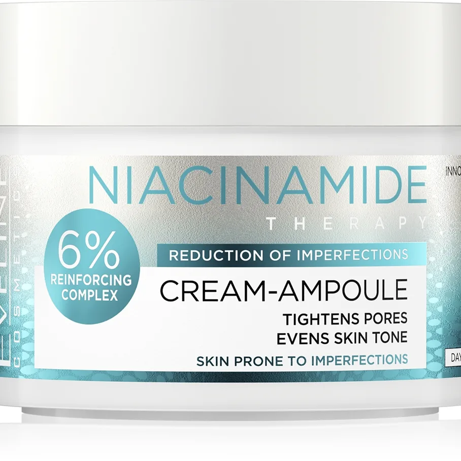 Eveline Cosmetics Cream-Ampoule Niacinamide Fugtende creme til at behandle hud imperfektioner 50 ml