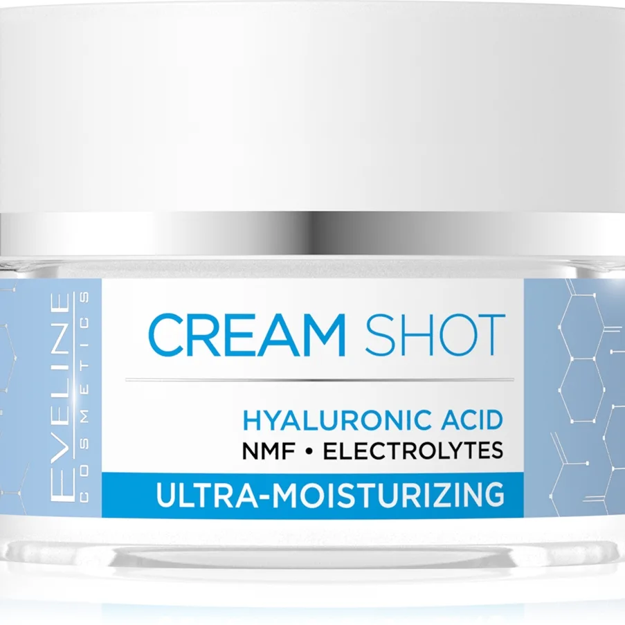 Eveline Cosmetics Cream Shot Hyaluronic Acid Intensiv blødgørende creme til tør og meget tør hud 50 ml