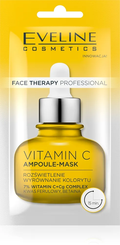 Eveline Cosmetics Face Therapy Vitamin C voidemainen naamio ihon kirkastamiseen 8 ml
