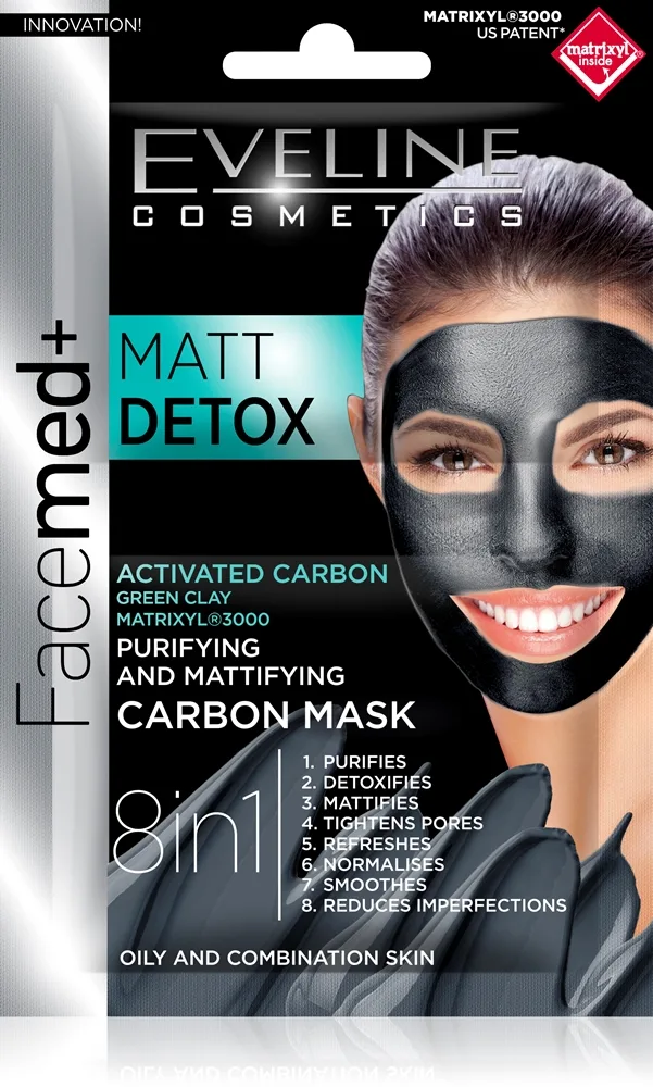 Eveline Cosmetics FaceMed+ Ansiktsmask för fet och blandhud 2x5 ml
