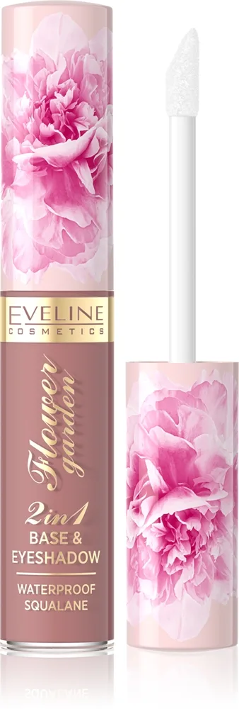 Eveline Cosmetics Flower Garden nestemäinen luomiväri 2in1 sävy 03 6,5 ml