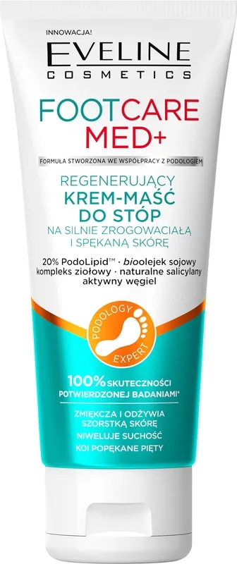 Eveline Cosmetics Foot Care Med pehmentävä jalkavoide karheaan ihoon 100 ml