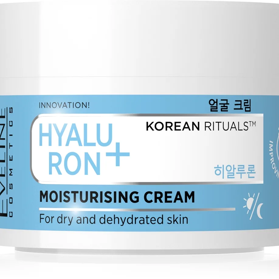Eveline Cosmetics Hyaluron + Korean Rituals kosteuttava voide kasvoille 50 ml