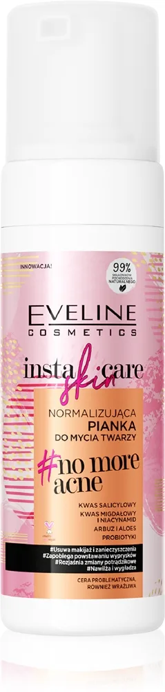 Eveline Cosmetics Insta Skin Care no more acne puhdistusvaahto kasvoille 150 ml