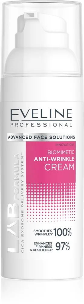 Eveline Cosmetics LAB Formula 5% Solution rauhoittava biomimeettinen voide ryppyjen ehkäisyyn 50 ml