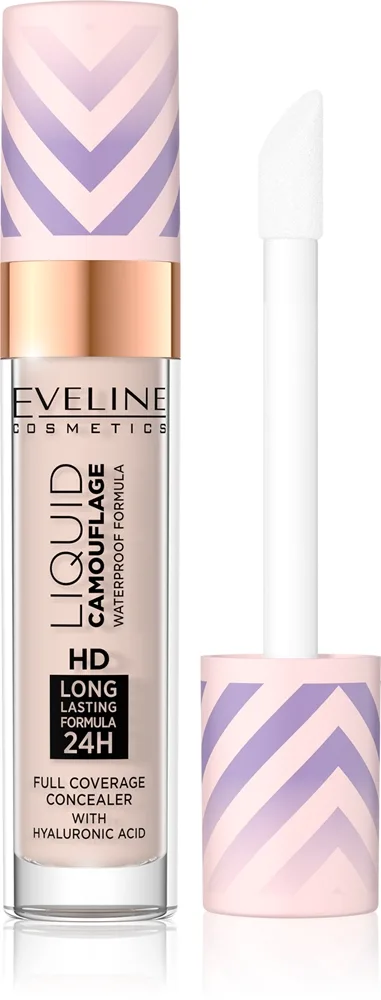Eveline Cosmetics Liquid Camouflage Vandfast concealer med hyaluronsyre Skygge 02 Light Vanilla 7.5 ml