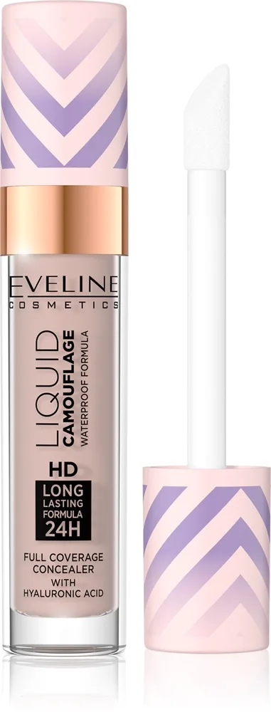 Eveline Cosmetics Liquid Camouflage vedenkestävä peitevoide sisältää hyaluronihappoa sävy 04 Light Almond 7.5 ml