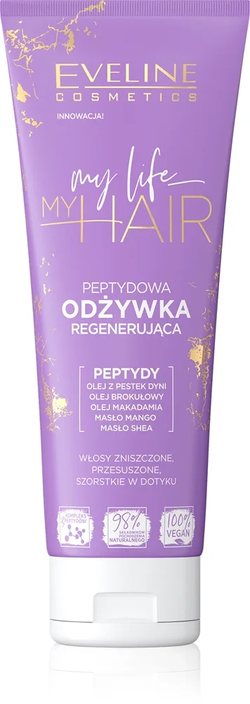 Eveline Cosmetics My Life My Hair syväelvyttävä hoitoaine sisältää peptidejä 250 ml