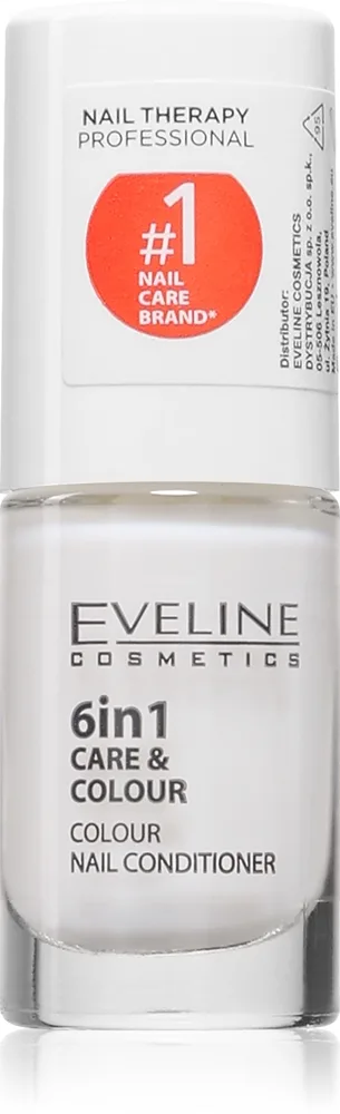 Eveline Cosmetics Nail Therapy Care & Colour kynsien hoitoaine 6in1 sävy French 5 ml