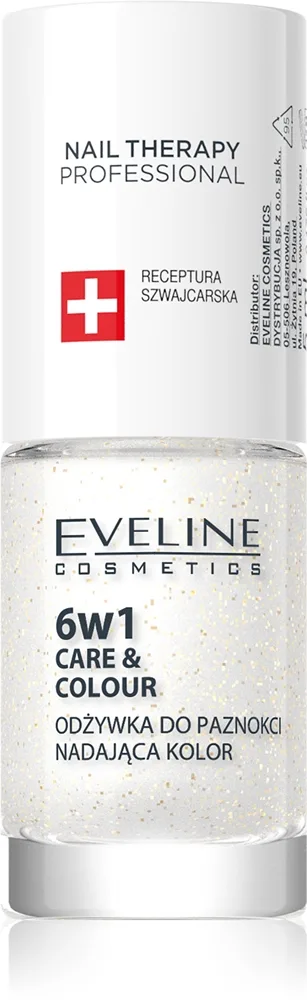 Eveline Cosmetics Nail Therapy Care & Colour kynsien hoitoaine 6in1 sävy Golden Glow 5 ml