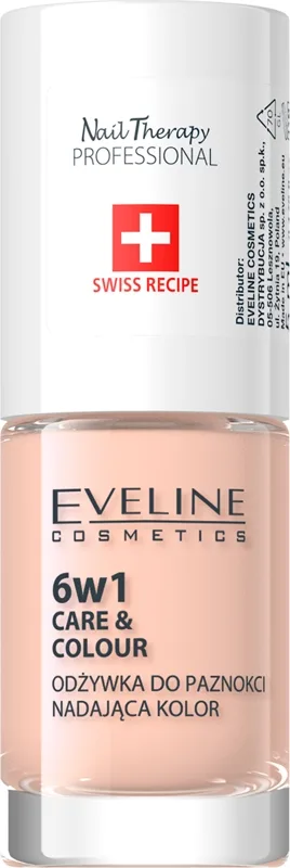 Eveline Cosmetics Nail Therapy Care & Colour Neglebalsam 6-i-1 Skygge Nude 5 ml
