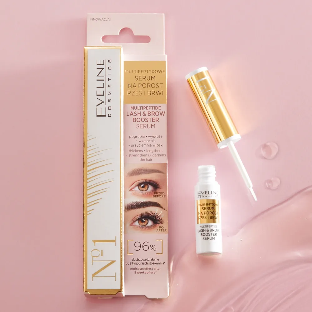 Eveline Cosmetics No. 1 Stimulerende vippe- og øjenbryn serum med peptider 4 ml
