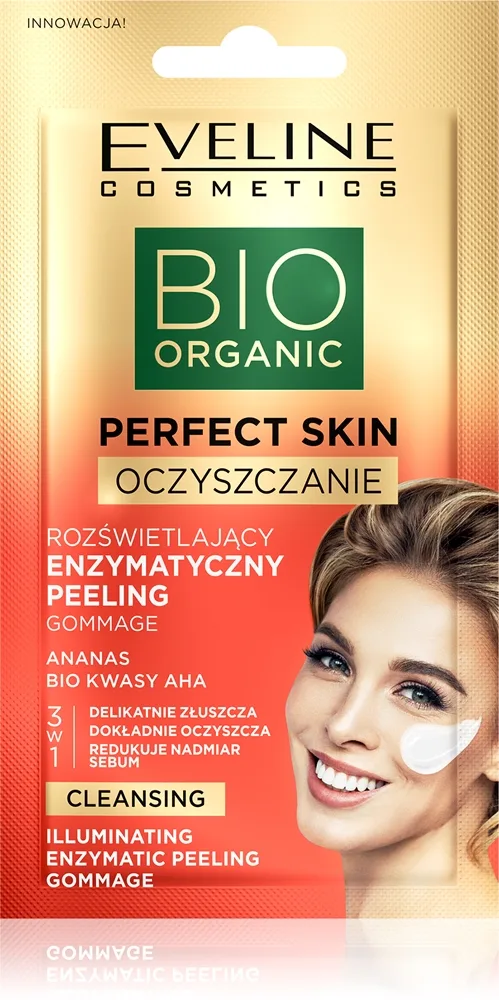 Eveline Cosmetics Perfect Skin Gommage 3v1 hellävarainen entsymaattinen kuorinta 8 ml