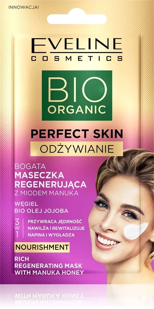 Eveline Cosmetics Perfect Skin Manuka Honey tehokas uudistava naamio sisältää hunajaa 8 ml