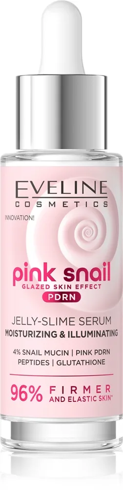 Eveline Cosmetics Pink Snail Glazed Skin Effect kirkastava seerumi kasvoille 30 ml