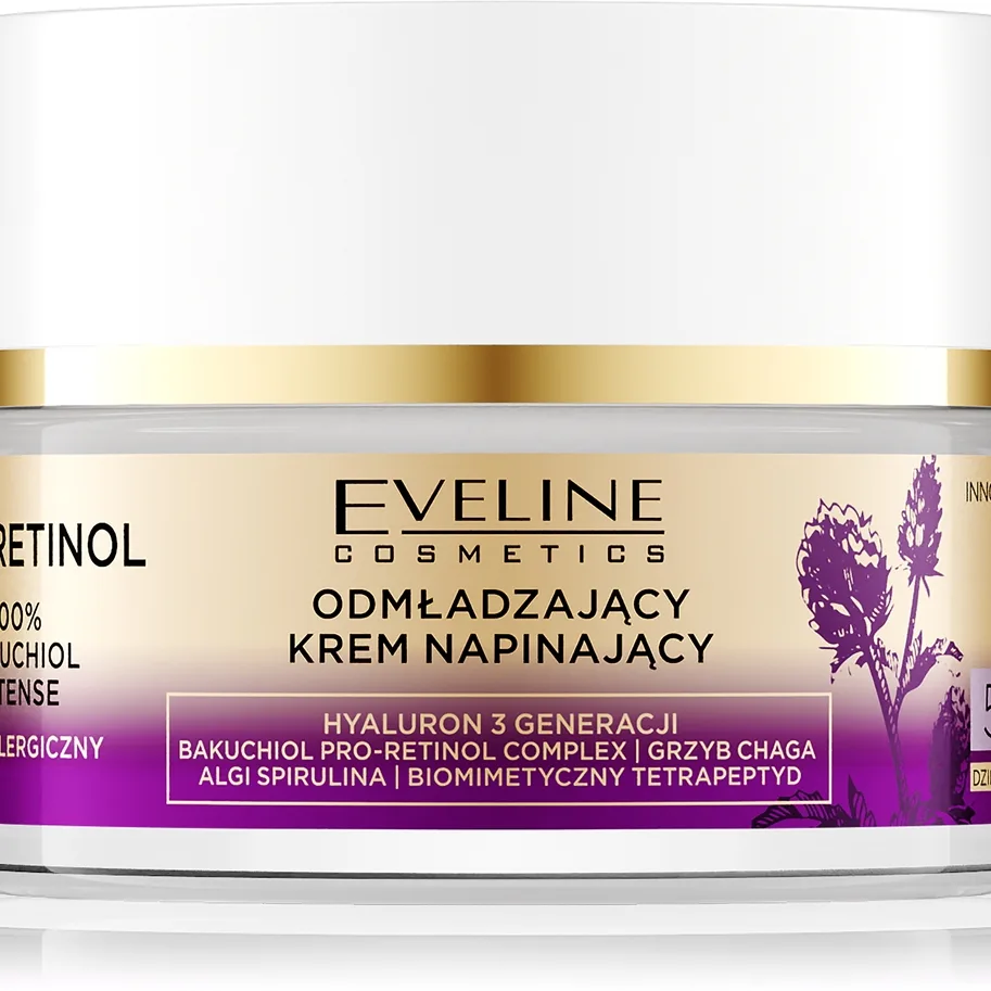 Eveline Cosmetics Pro-Retinol 100% Bakuchiol Intense kiinteyttävä ja ryppyjä ehkäisevä päivävoide 50+ 50 ml