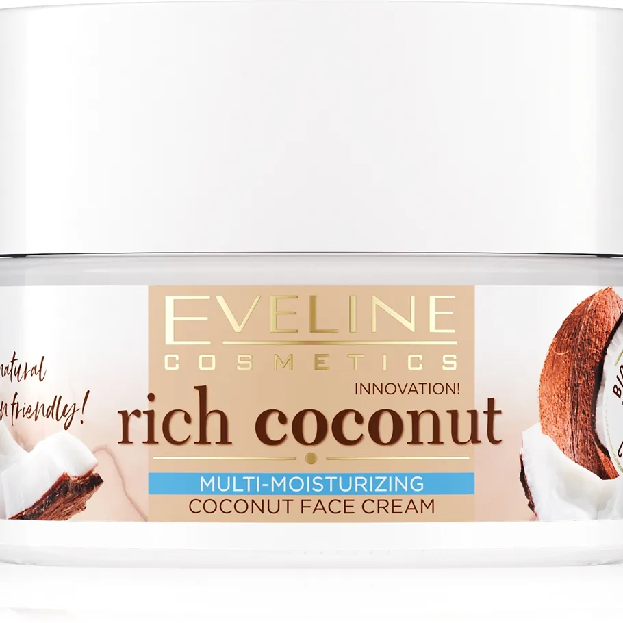 Eveline Cosmetics Rich Coconut ravitseva ja nuorentava voide sisältää probiootteja 50 ml