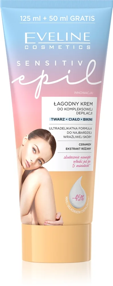 Eveline Cosmetics Sensitive Epil Kräm för hårborttagning 175 ml