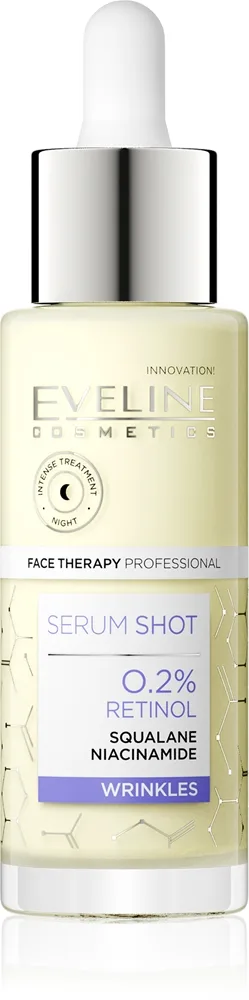 Eveline Cosmetics Serum Shot 0,2% Retinol ryppyjä ehkäisevä yöseerumi 30 ml