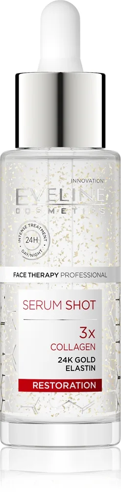 Eveline Cosmetics Serum Shot 3x Collagen uudistava seerumi sisältää kollageenia 30 ml