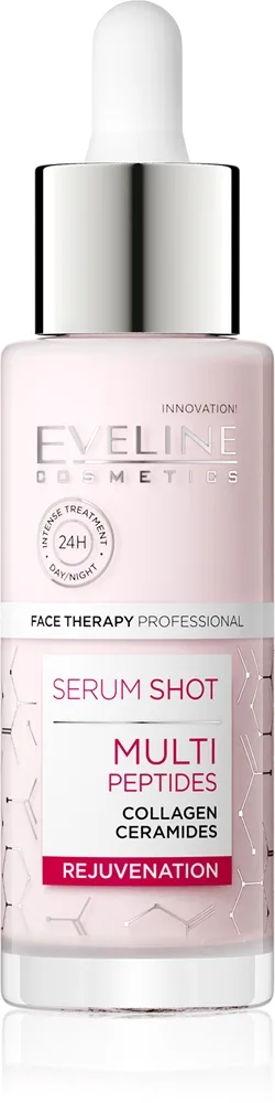 Eveline Cosmetics Serum Shot Multi Peptides nuorentava kasvoseerumi sisältää kollageenia 30 ml