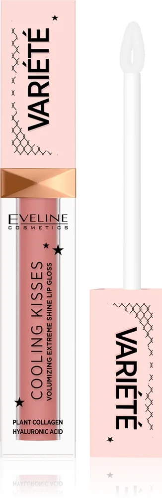 Eveline Cosmetics Variété Cooling Kisses kosteuttava huulikiilto viilentävä vaikutus sävy 01 Ice Mint 6,8 ml