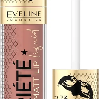 Eveline Cosmetics Variété nestemäinen mattapinnan antava huulipuna sävy 01 Caramel Cake 4,5 ml