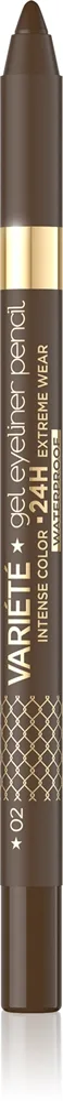 Eveline Cosmetics Variété Vandfast gel eyeliner Skygge 02 Brown 1 stk.