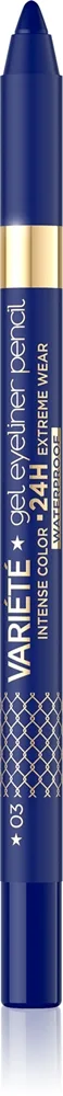 Eveline Cosmetics Variété vedenkestävä geelimäinen silmänrajauskynä sävy 03 Blue 1 kpl