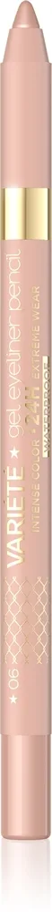 Eveline Cosmetics Variété vedenkestävä geelimäinen silmänrajauskynä sävy 06 Sparkling Wine 1 kpl